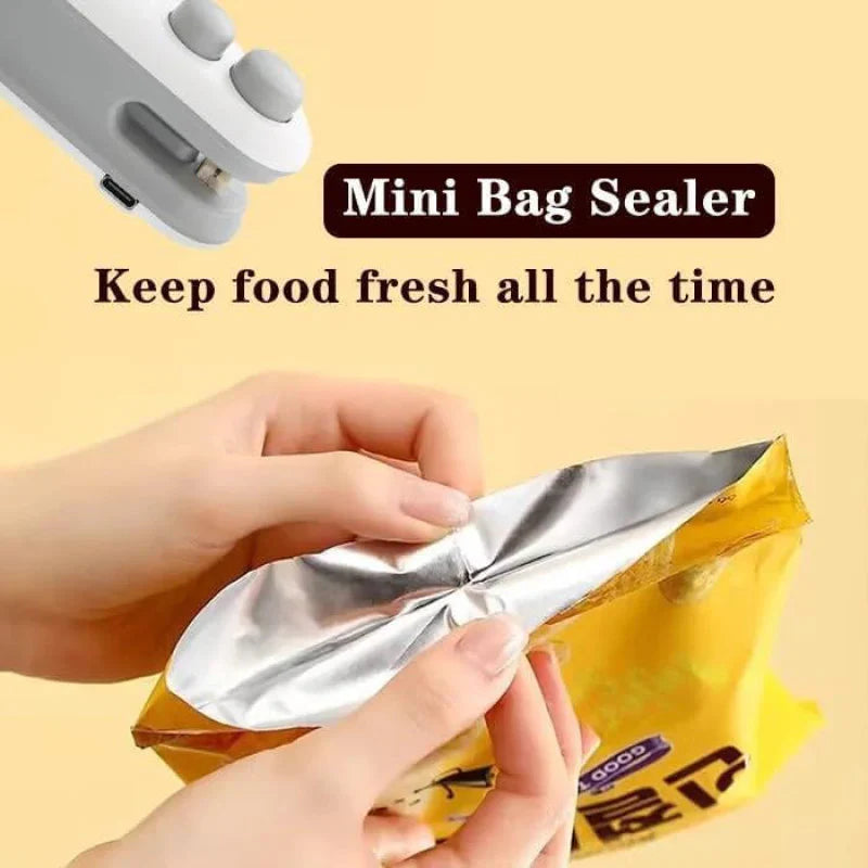 Mini Bag Sealer, USB-C Rechargeable - Resealer Machine for Snack Bags