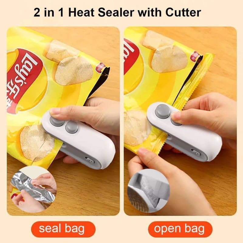 Mini Bag Sealer, USB-C Rechargeable - Resealer Machine for Snack Bags
