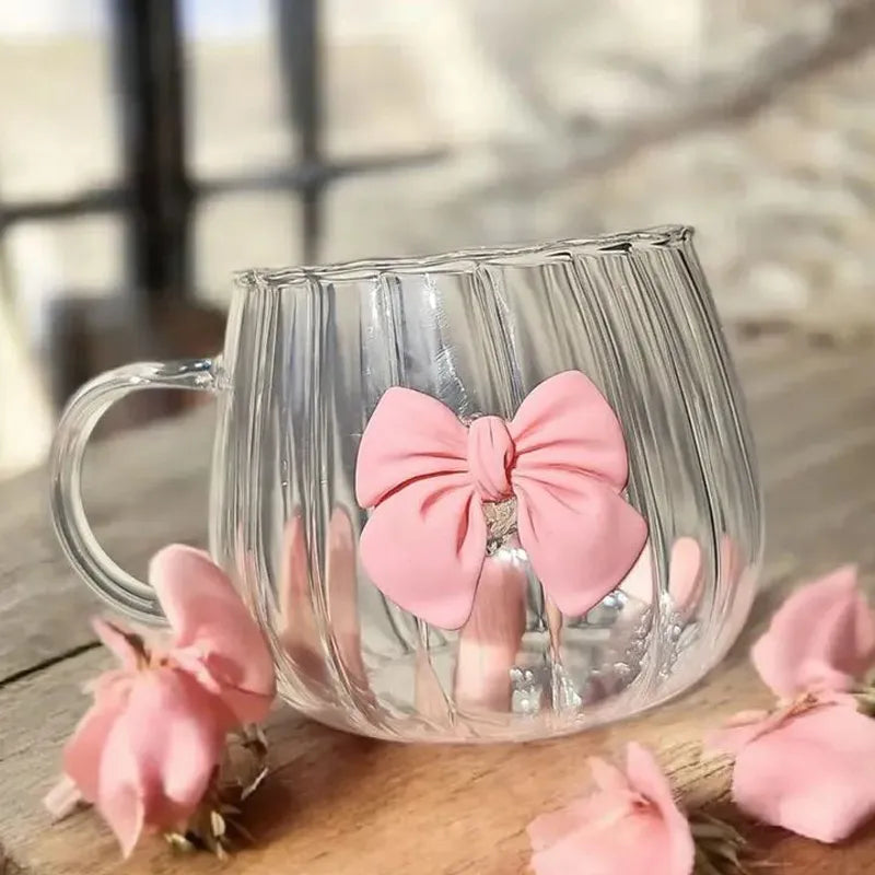 BOW GLASS - PINK