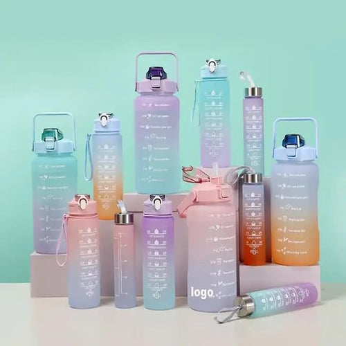 3 in 1 Sports Water Bottle Cold Driker Multi Purpose Plastic Cup Ideal for Gym Hiking Stylish Design