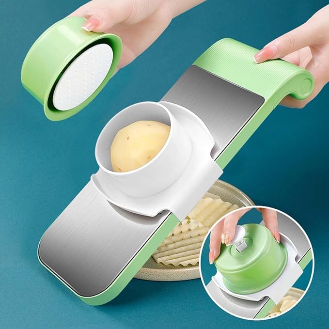 5 in 1 Multifunctional Vegetable Cutter for Kitchen with Stainless Steel Blades