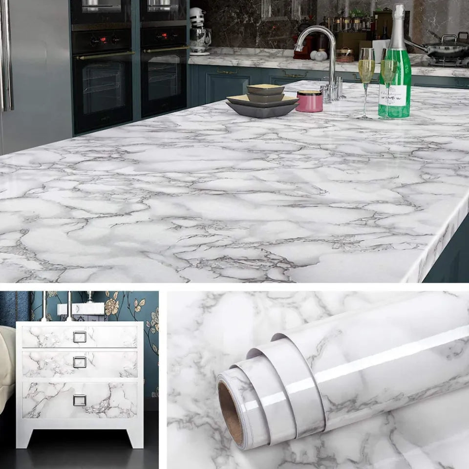 Pack of 3 Marble Sheet for Kitchen 60x200cm