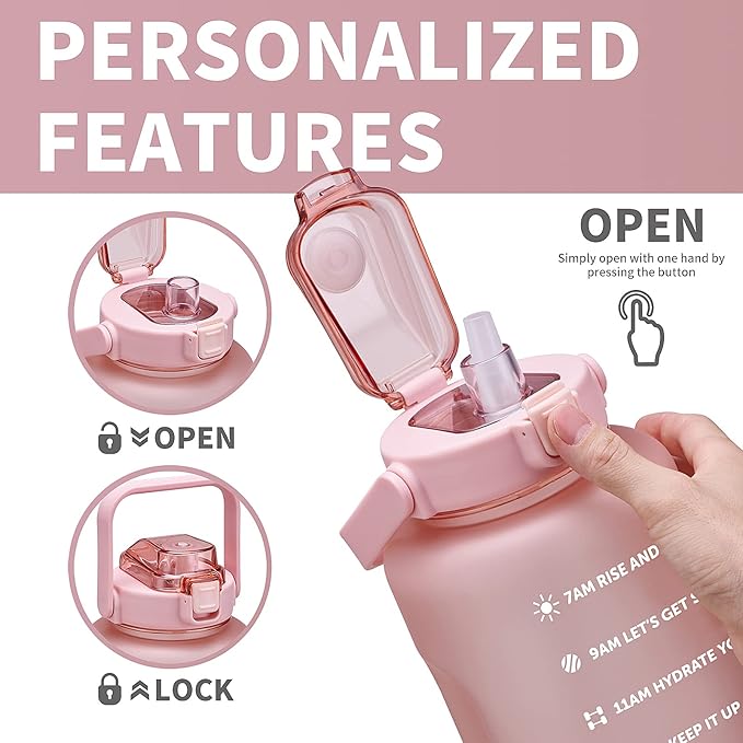 3 in 1 Sports Water Bottle Cold Driker Multi Purpose Plastic Cup Ideal for Gym Hiking Stylish Design