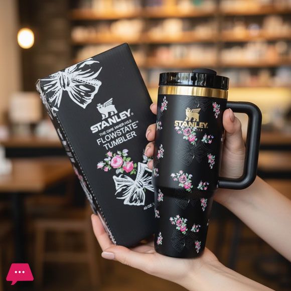 The Stanley X LoveShackFancy Holiday Quencher | 40 OZ | black