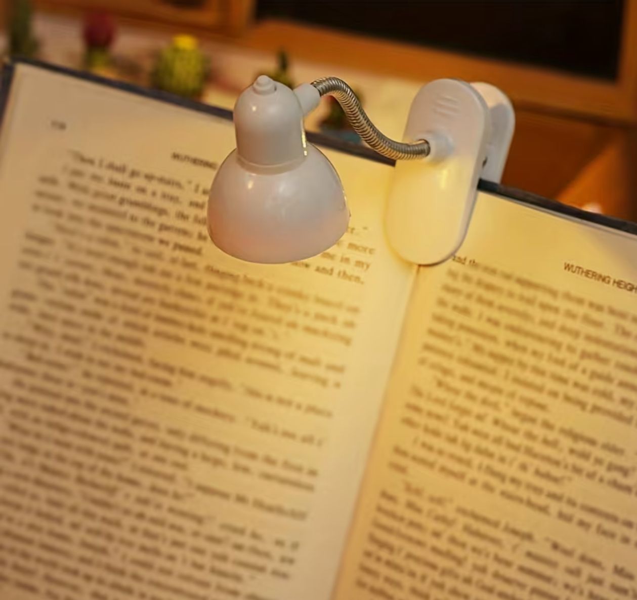 LED Mini Table Lamp Fold-able Night Reading Book Lamps for Home Room Computer Night Lights Eye Protections, for Night Study Travel Portable - Warm Light