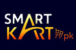 Smart Kart logo with colorful text and a shopping cart icon on a black background