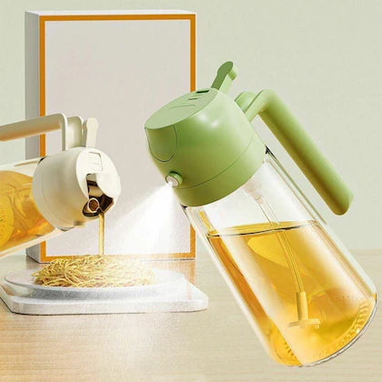 2 in 1 Oil Sprayer and Oil Bottle for Cooking - Salad, Air Fryer, 450ml